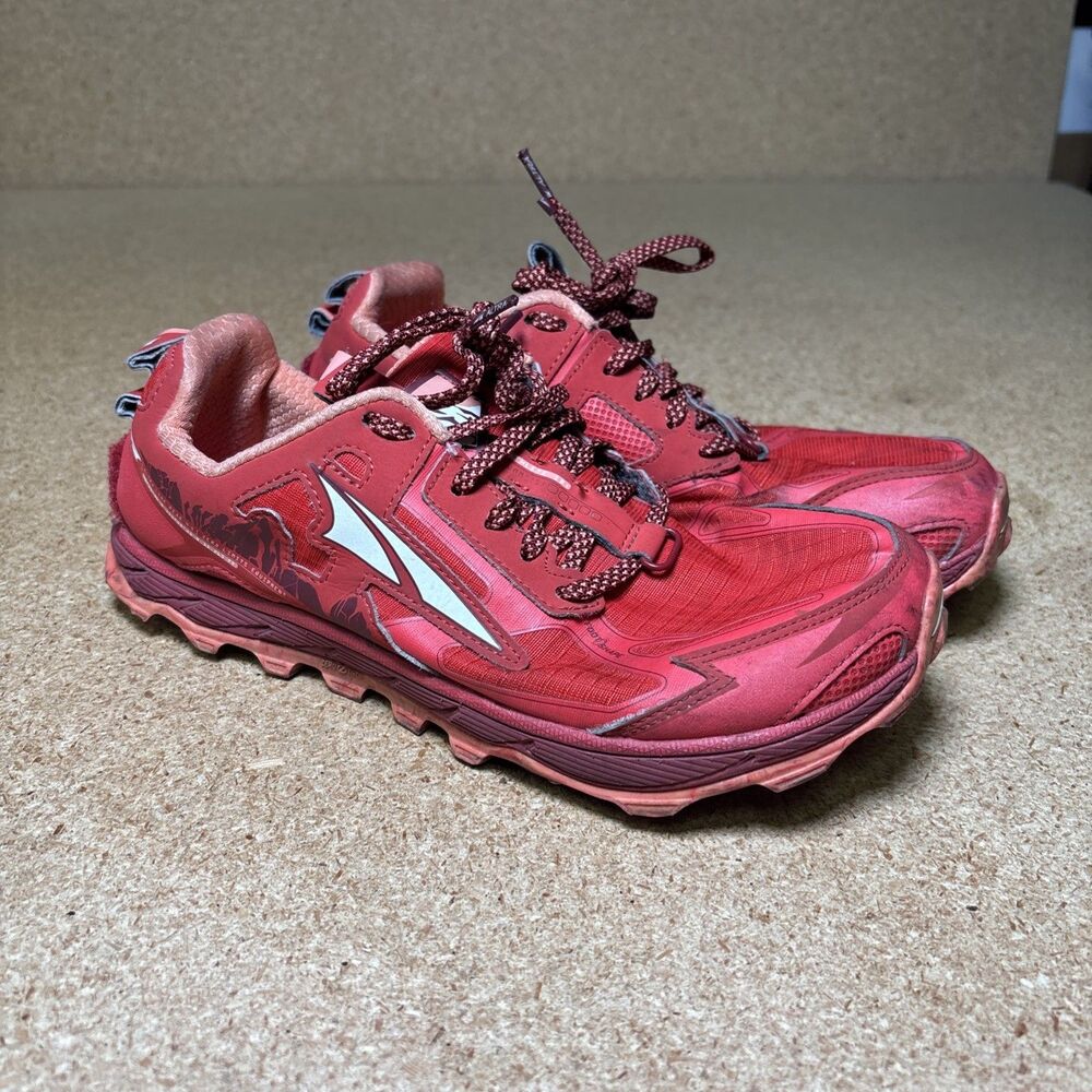 ALTRA Lone Peak 4.5 Trail Running Shoes AL0A4QTX603 Poppy Red Women's Size 9.5